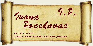 Ivona Počekovac vizit kartica